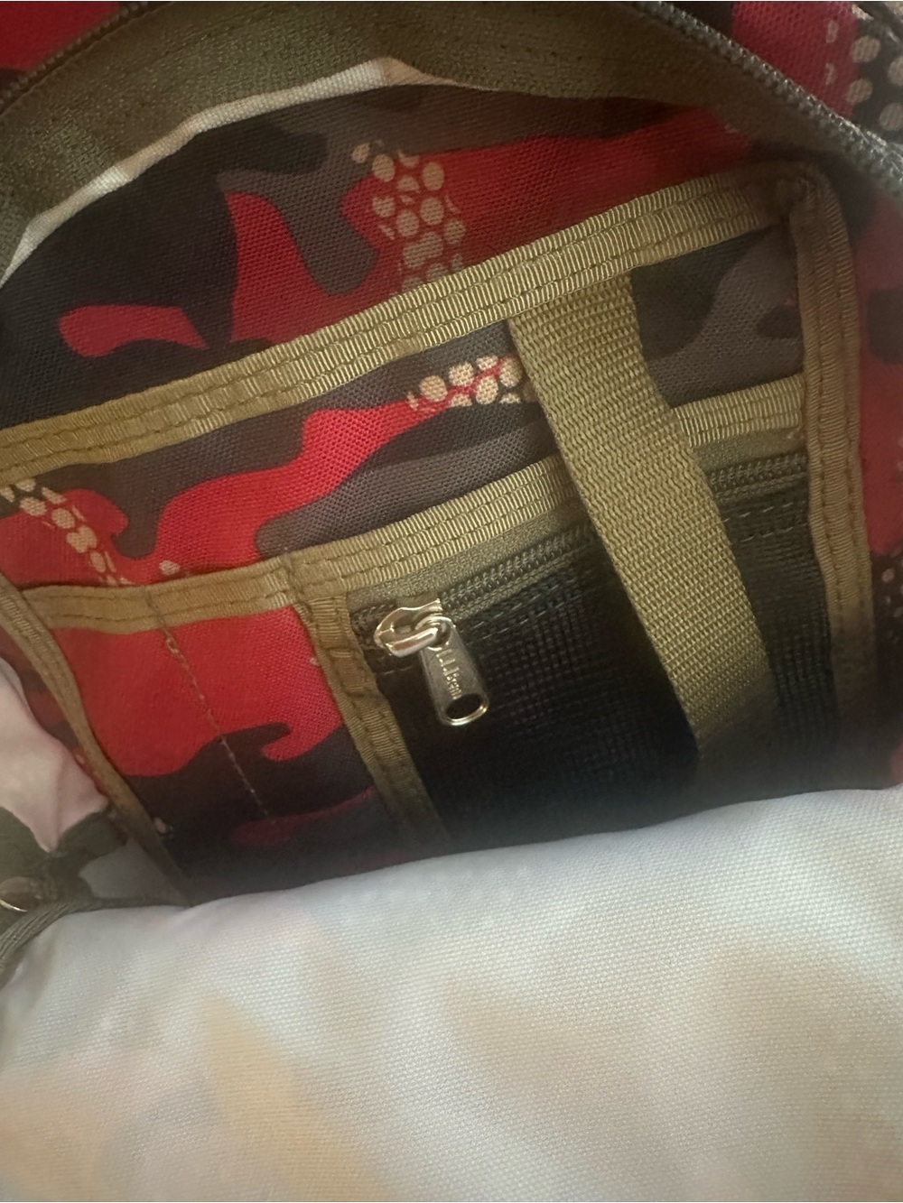 LL Bean Red Camo Original Bookpack Backpack Camouflage School - Picture 4 of 10